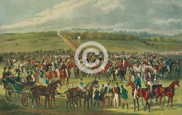 'Epsom Races - The Betting Post', 1836, (1929). Artist: Charles Hunt.