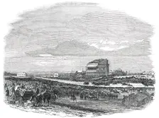 Epsom - the Race for "The Derby Stakes", 1850. Creator: Unknown