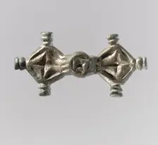 Equal-Arm Brooch with Cross Decoration, Frankish, 7th-8th century. Creator: Unknown