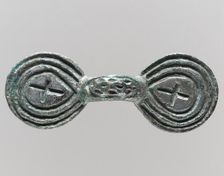 Equal-Arm Brooch with Cross Decoration, Frankish, 7th-8th century. Creator: Unknown