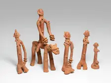 Equestrian and Four Figures, Mali, Probably late 12th/15th century. Creator: Unknown