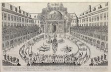 Equestrian ballet in the courtyard of the Vienna Hofburg…, 1667. Creator: Anonymous