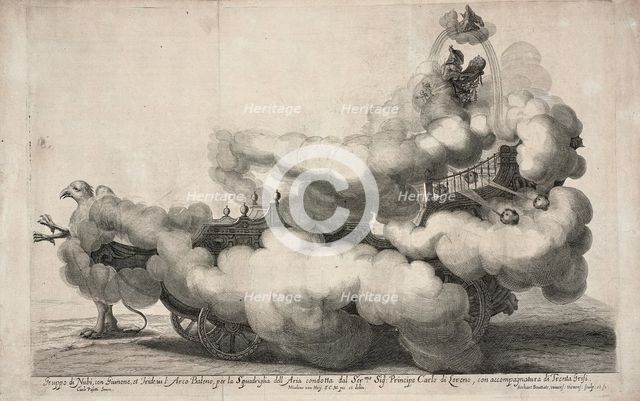 Equestrian ballet in the courtyard of the Vienna Hofburg on the occasion of the wedding of Leopold I