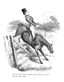 Equestrian cartoon, 19th century