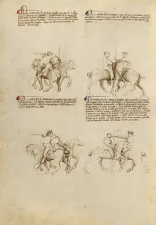 Equestrian Combat with Sword, about 1410. Creator: Unknown