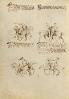 Equestrian Combat with Sword, about 1410. Creator: Unknown