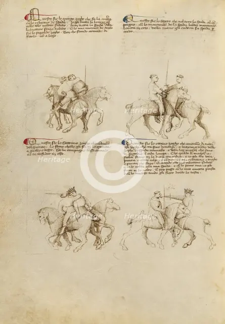 Equestrian Combat with Sword, about 1410. Creator: Unknown.