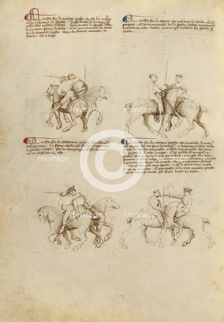 Equestrian Combat with Sword, about 1410. Creator: Unknown.