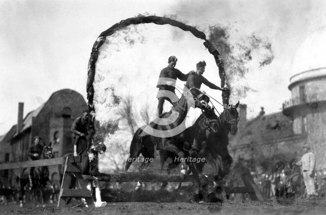 Equestrian event at Fort Sheridan, Illinois, USA, 1920. Artist: Unknown