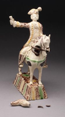 Equestrian Figure, Staffordshire, 1750/65. Creator: Staffordshire Potteries