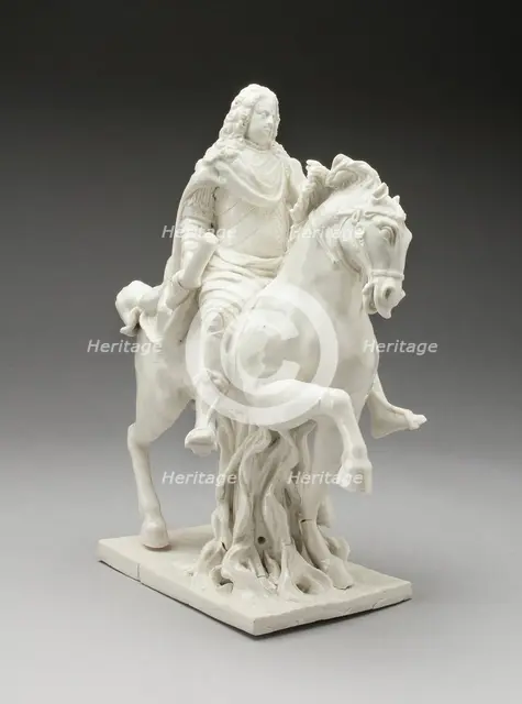 Equestrian Figure, Vienna, c. 1735/40. Creator: Du Paquier Porcelain Manufactory.