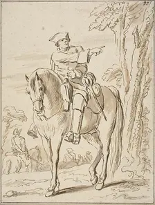 Equestrian Pointing Left, n.d. Creator: Charles Parrocel