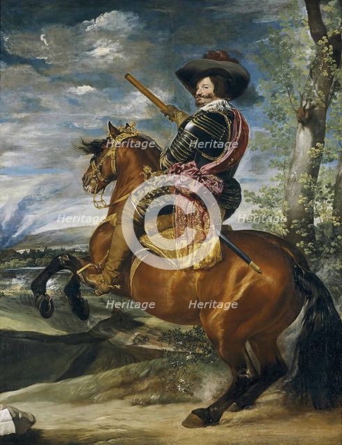 Equestrian Portrait of the Count-Duke of Olivares, c1636. Creator: Diego Velasquez.