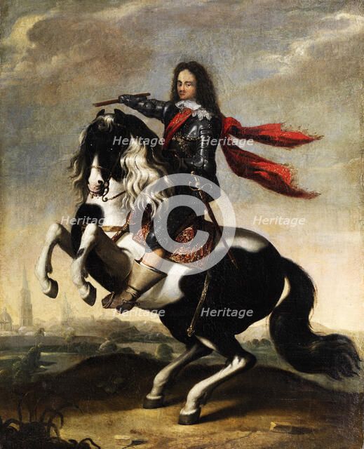 Equestrian Portrait of Valdemar Christian of Schleswig-Holstein (1622-1656). Artist: Heimbach, Wolfgang (c.1610-after 1678)