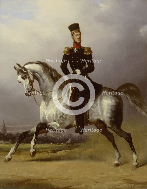 Equestrian Portrait of William II, King of the Netherlands, c.1830-c.1850. Creator: Nicolaas Pieneman.