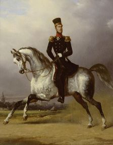 Equestrian Portrait of William II, King of the Netherlands, c.1830-c.1850. Creator: Nicolaas Pieneman