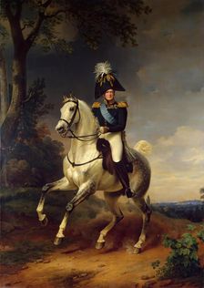 Equestrian Portrait of Alexander I (1777-1825), 1837. Creator: Franz Kruger