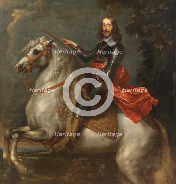 Equestrian portrait of Archduke Leopold Wilhelm of Austria (1614-1662), . Creator: Dyck; Sir Anthony van; (Studio of) ().