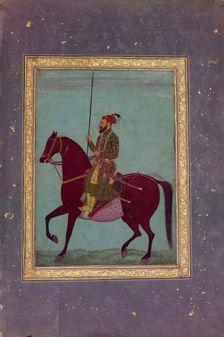Equestrian Portrait of Aurangzeb, 17th century. Creator: Unknown
