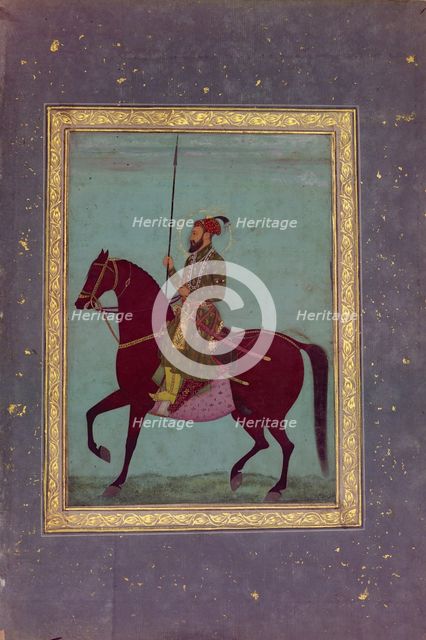Equestrian Portrait of Aurangzeb, 17th century. Creator: Unknown.