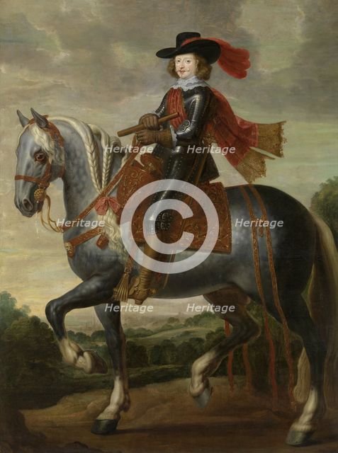 Equestrian portrait of Cardinal-Infante Ferdinand of Austria, First third of 17th cen.. Artist: Crayer, Caspar de (1584-1669)