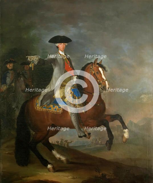 Equestrian Portrait of Charles of Bourbon, Mid of the 18th century. Creator: Liani, Francesco (1712-1780).