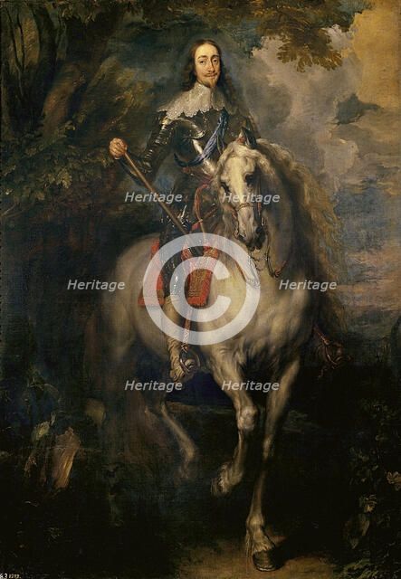 Equestrian Portrait of Charles I (Charles I on Horseback). Artist: Dyck, Sir Anthony van (1599-1641)