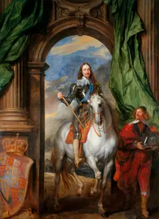 Equestrian portrait of Charles I, King of England (1600-1649) with M. de St Antoine, 1633. Artist: Dyck, Sir Anthonis, van (1599-1641)