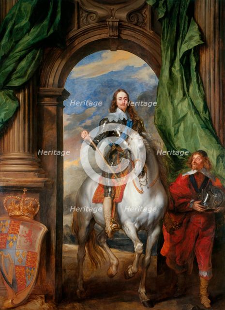 Equestrian portrait of Charles I, King of England  (1600-1649) with M. de St Antoine, 1633. Artist: Dyck, Sir Anthonis, van (1599-1641)