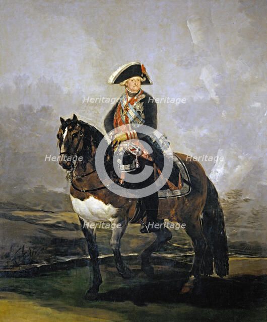 Equestrian Portrait of Charles IV of Spain, 1801. Artist: Goya, Francisco, de (1746-1828)
