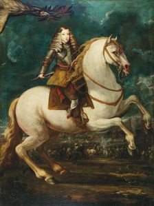 Equestrian Portrait of Charles II of Spain, 1660s. Creator: Herrera Barnuevo, Sebastian de (1619-1671)