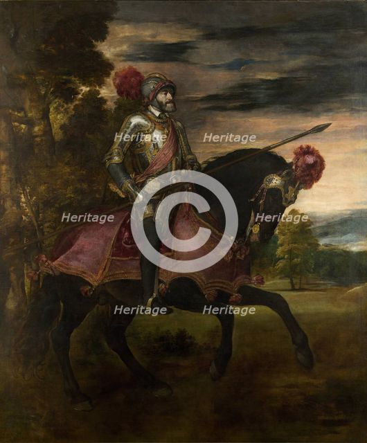 Equestrian Portrait of Charles V, 1548. Creator: Titian.