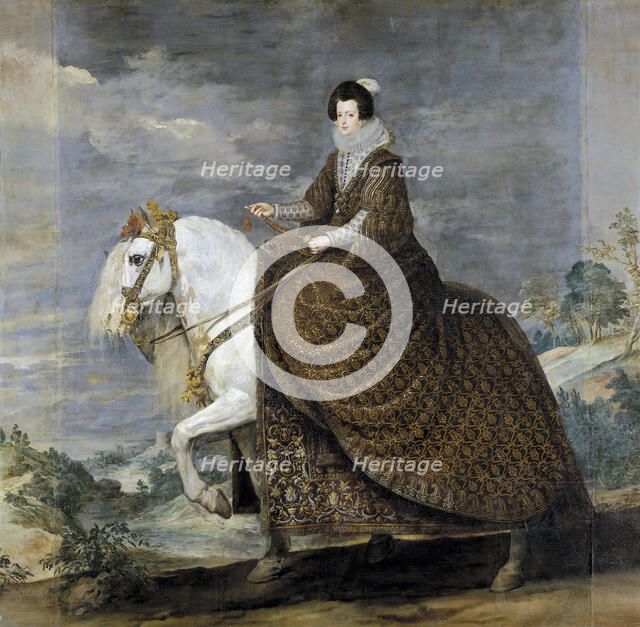 Equestrian Portrait of Elisabeth of France (1602–1644), Queen consort of Spain, Between 1630 and 1635. Artist: Velàzquez, Diego (1599-1660)