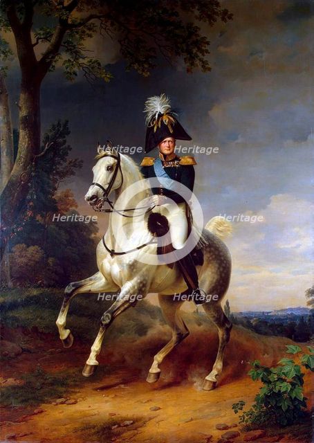 'Equestrian Portrait of Emperor Alexander I', (1777-1825), 1837.  Creator: Franz Kruger.