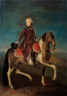 Equestrian portrait of Empress Maria Theresia of Austria (1717-1780), 18th century. Creator: Anonymous