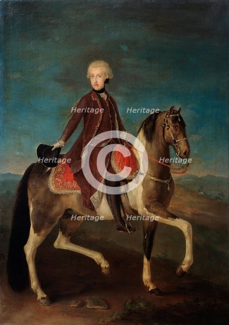 Equestrian portrait of Empress Maria Theresia of Austria (1717-1780), 18th century.  Creator: Anonymous.