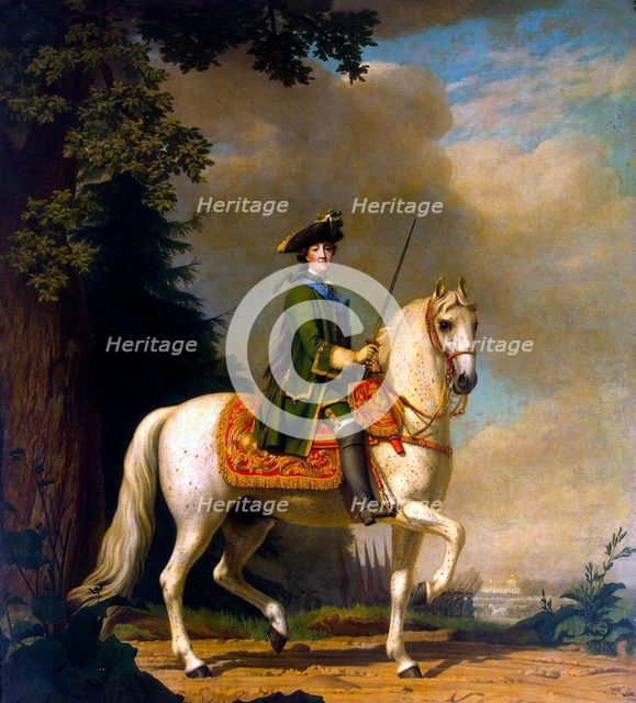 Equestrian Portrait of Empress Catherine II', (1729-1796), after 1762. Creator: Erichsen, Vigilius (1722-1782).