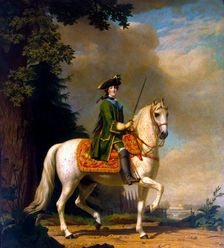 Equestrian Portrait of Empress Catherine II (1729-1796), after 1762. Creator: Erichsen, Vigilius (1722-1782)