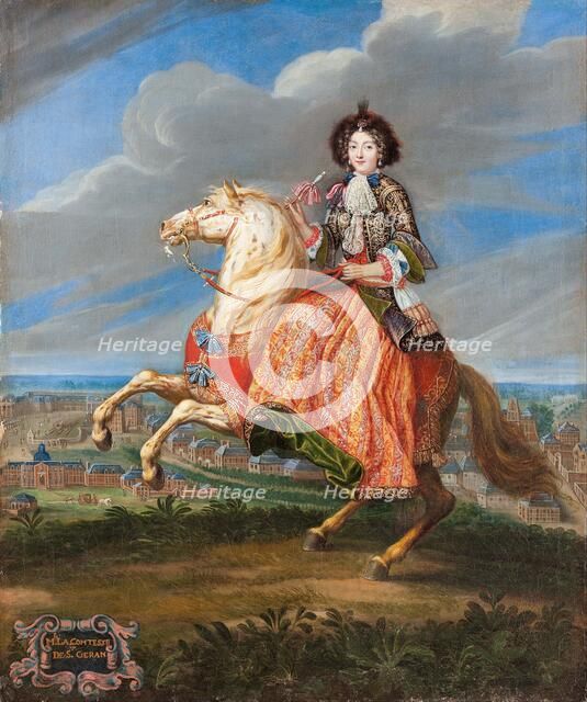 Equestrian portrait of Françoise Madeleine Claude de Saint-Géran, 1675-1680. Creator: Parrocel, Joseph (1646-1704).