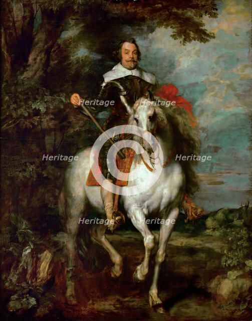 Equestrian portrait of Francisco de Moncada (1586–1635), Marquis of Aytona and Count of Ossuna. Artist: Dyck, Sir Anthony van (1599-1641)