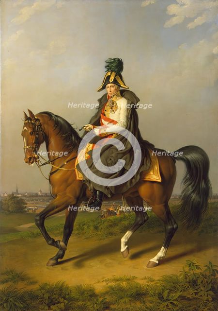 Equestrian Portrait of Franz I (1768-1835), 1832. Creator: Johann Peter Krafft.