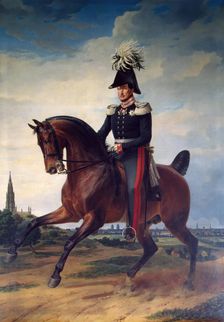 Equestrian Portrait of Frederick William III, 1831. Creator: Franz Kruger