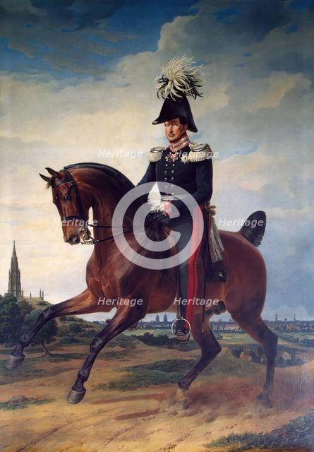 Equestrian Portrait of Frederick William III, 1831. Creator: Franz Kruger.