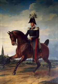 Equestrian Portrait of Frederick William III of Prussia (1797-1840), 1831. Creator: Franz Kruger