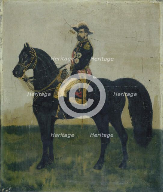 Equestrian portrait of General Boulanger (1837-1891), politician, c1888. Creator: Unknown.