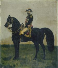 Equestrian portrait of General Boulanger (1837-1891), politician, c1888. Creator: Unknown