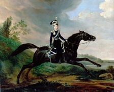 Equestrian Portrait of Grand Prince Alexander Nikolayevich (1818-1881), 1832. Creator: Franz Kruger
