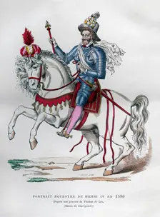 Equestrian portrait of Henry IV of France in 1596, (1882-1884).Artist: Chevignard