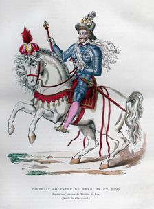 Equestrian portrait of Henry IV of France in 1596, (1882-1884).Artist: Chevignard