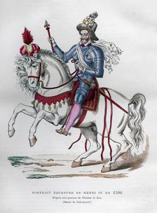 Equestrian portrait of Henry IV of France in 1596, (1882-1884).Artist: Chevignard